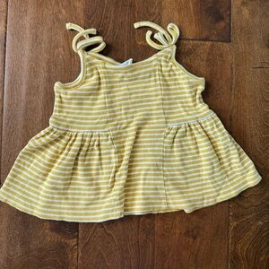 Kate Quinn Tank Top 12-18 month yellow and white striped tank top